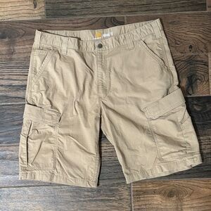 Carhartt Relaxed Fit Men's Cargo Shorts in Khaki - Comfortable Everyday Style